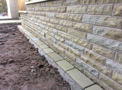 Yorkstone Retaining Wall in Mossley Hill, Liverpool