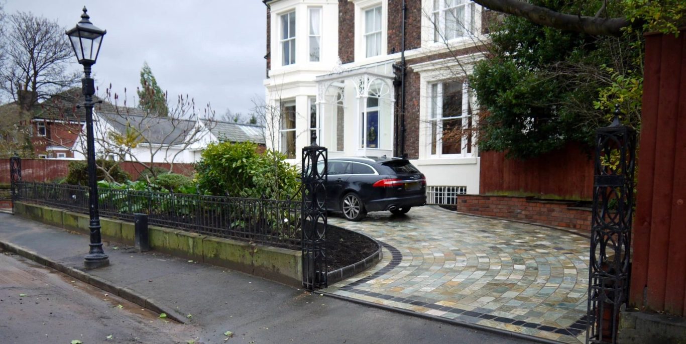 Victorian stone driveway in Liverpool