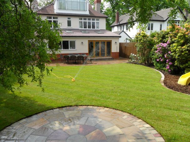 Landscaped garden completed near Aigburth, Liverpool