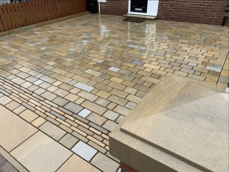 Natural stone driveway in Sefton
