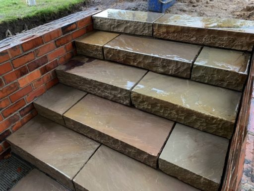 Chunky Sandtone Steps in Liverpool