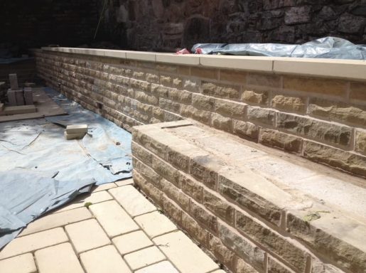 Natural Stone Walling in Sefton Park, Liverpool